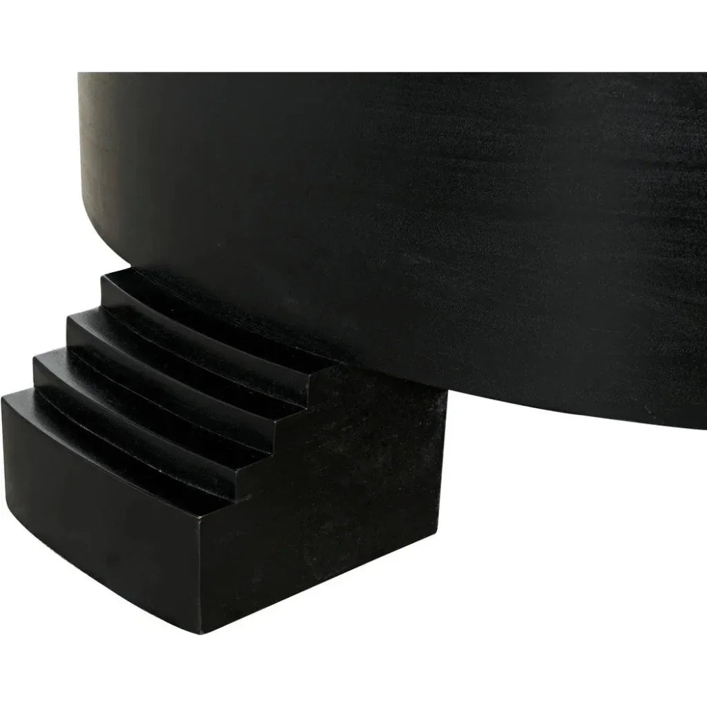 Tambour Coffee Table, Hand Rubbed Black Veneer - LOOMLAN - Noir - Coffee Tables