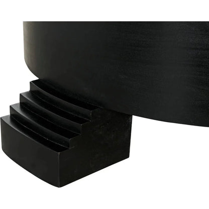 Tambour Coffee Table, Hand Rubbed Black Veneer - LOOMLAN - Noir - Coffee Tables