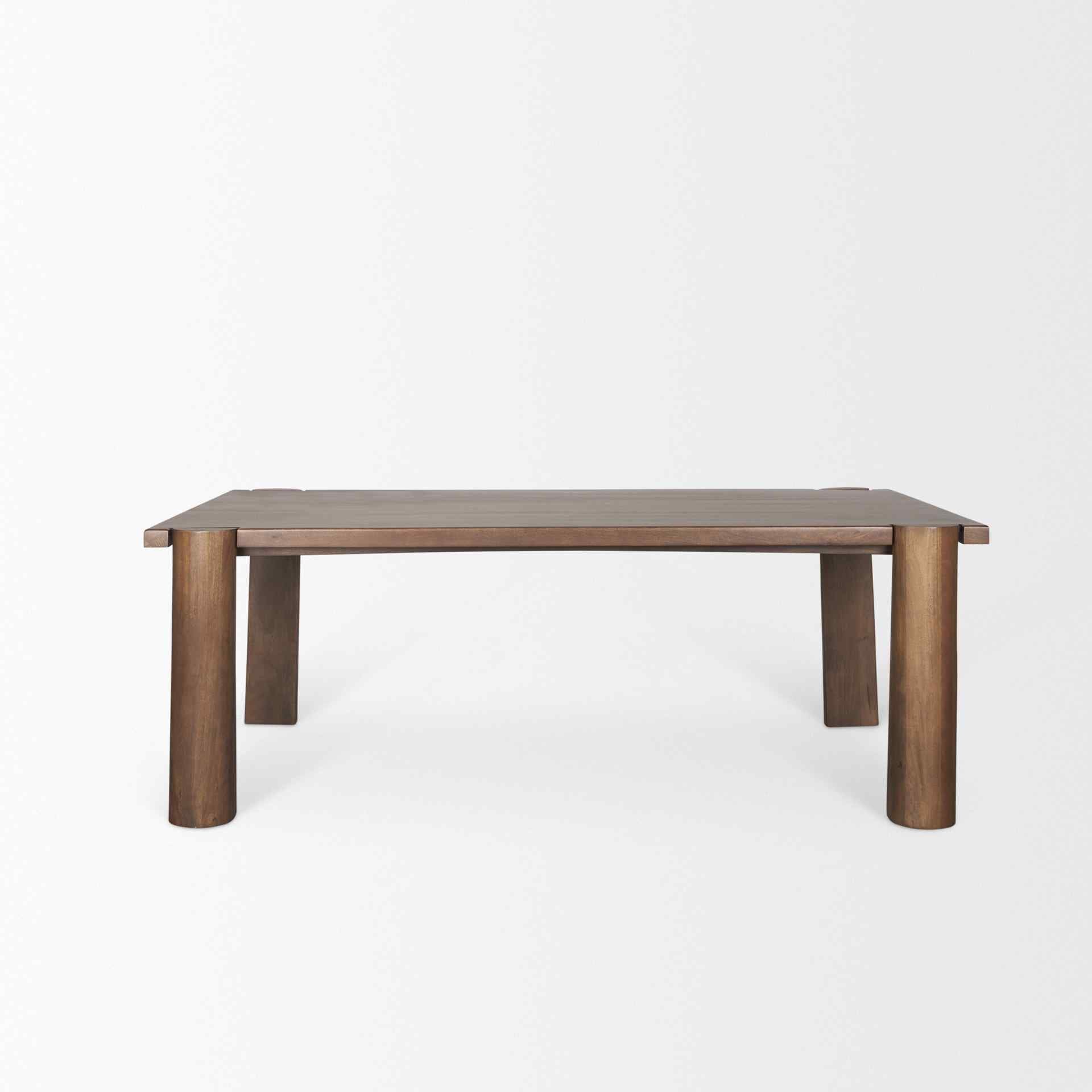 Tammar Wooden Rectangular Dining Table-Dining Tables-Mercana-LOOMLAN