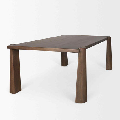 Tammar Wooden Rectangular Dining Table-Dining Tables-Mercana-LOOMLAN
