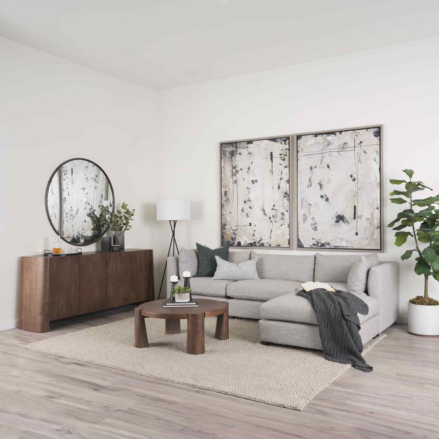 Tammar Wooden Round Coffee Table