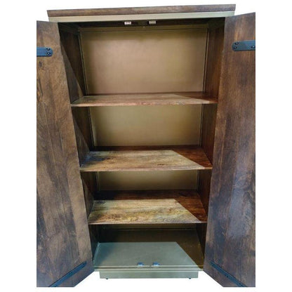 Capella Coffee Brown Wood Tall Cabinet - LOOMLAN - LOOMLAN - Bookcases