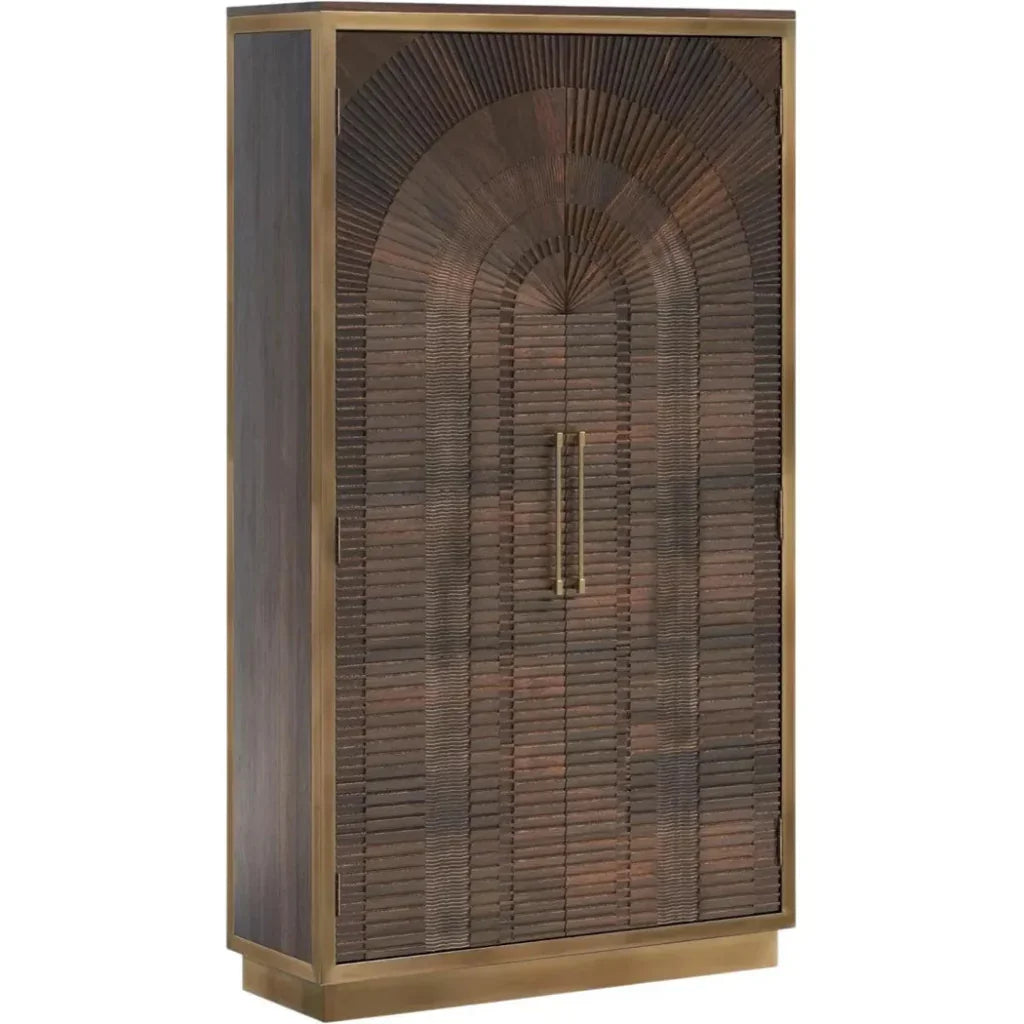 Capella Coffee Brown Wood Tall Cabinet - LOOMLAN - LOOMLAN - Bookcases