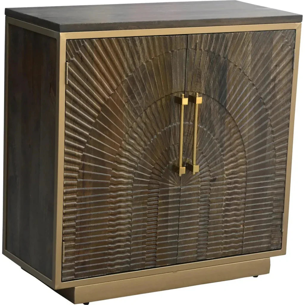 Capella Coffee Brown Wood 2 Door Cabinet - LOOMLAN - LOOMLAN - Accent Cabinets