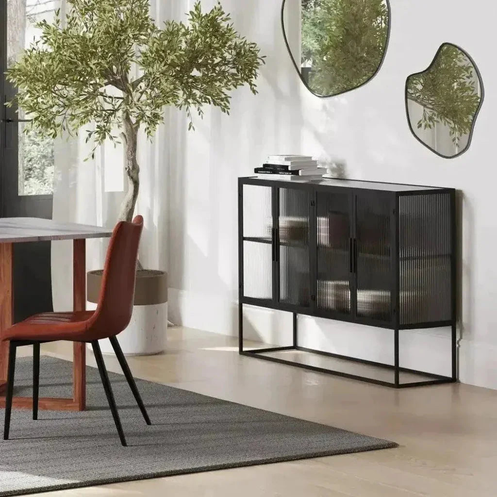 47 Inch Cabinet Black Industrial - LOOMLAN - Moe's Home - Sideboards