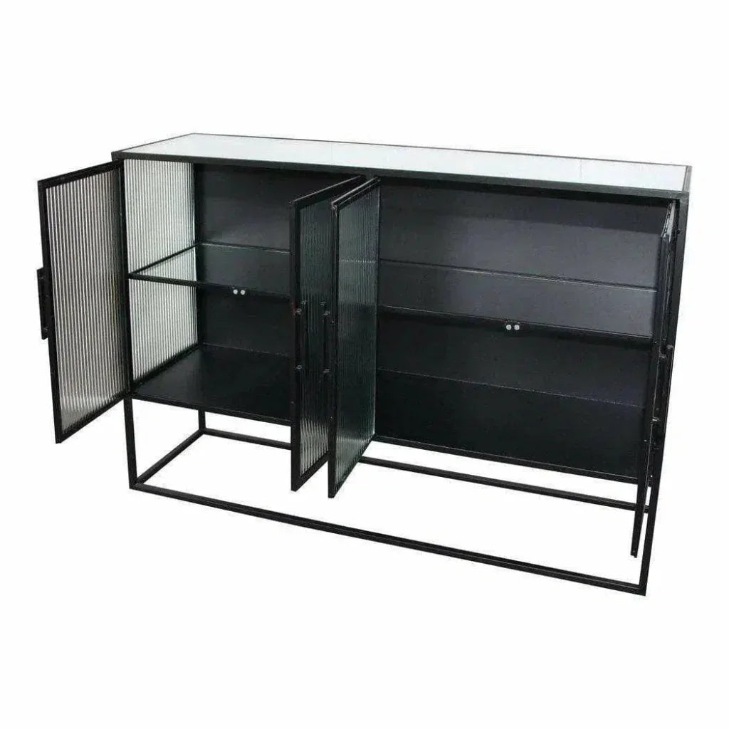47 Inch Cabinet Black Industrial - LOOMLAN - Moe's Home - Sideboards
