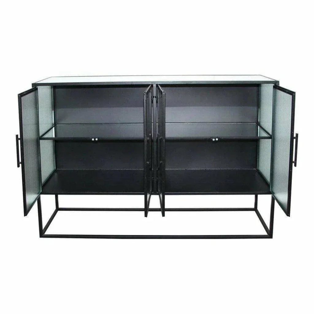 47 Inch Cabinet Black Industrial - LOOMLAN - Moe's Home - Sideboards