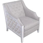 Botanical Lattice Grey Lounge Accent Chair - LOOMLAN - LOOMLAN - Accent Chairs