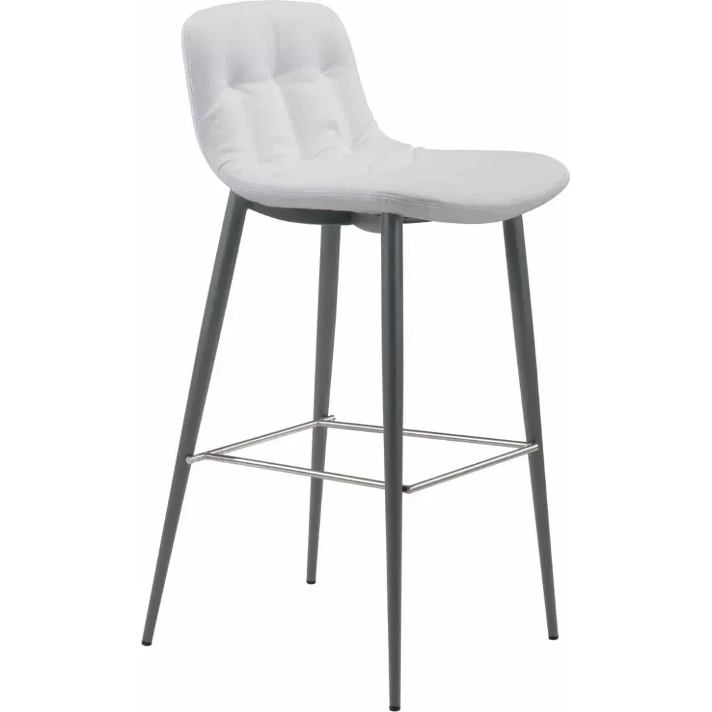 Tangiers Bar Chair (Set of 2) White - LOOMLAN - Zuo Modern - Bar Stools