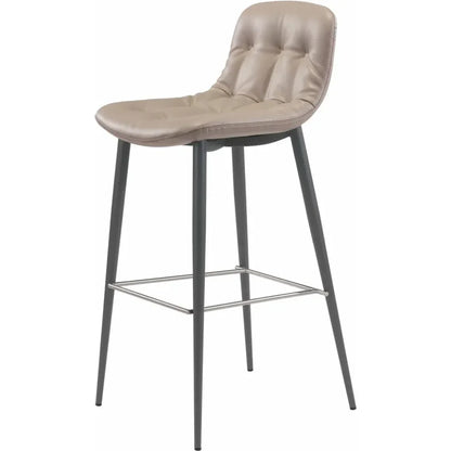 Tangiers Bar Chair (Set of 2) Taupe - LOOMLAN - Zuo Modern - Bar Stools