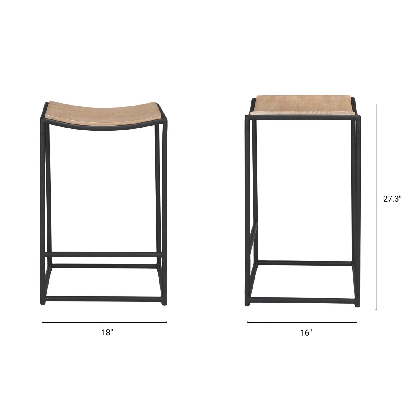 Taniel Light Brown Leather Counter Stool