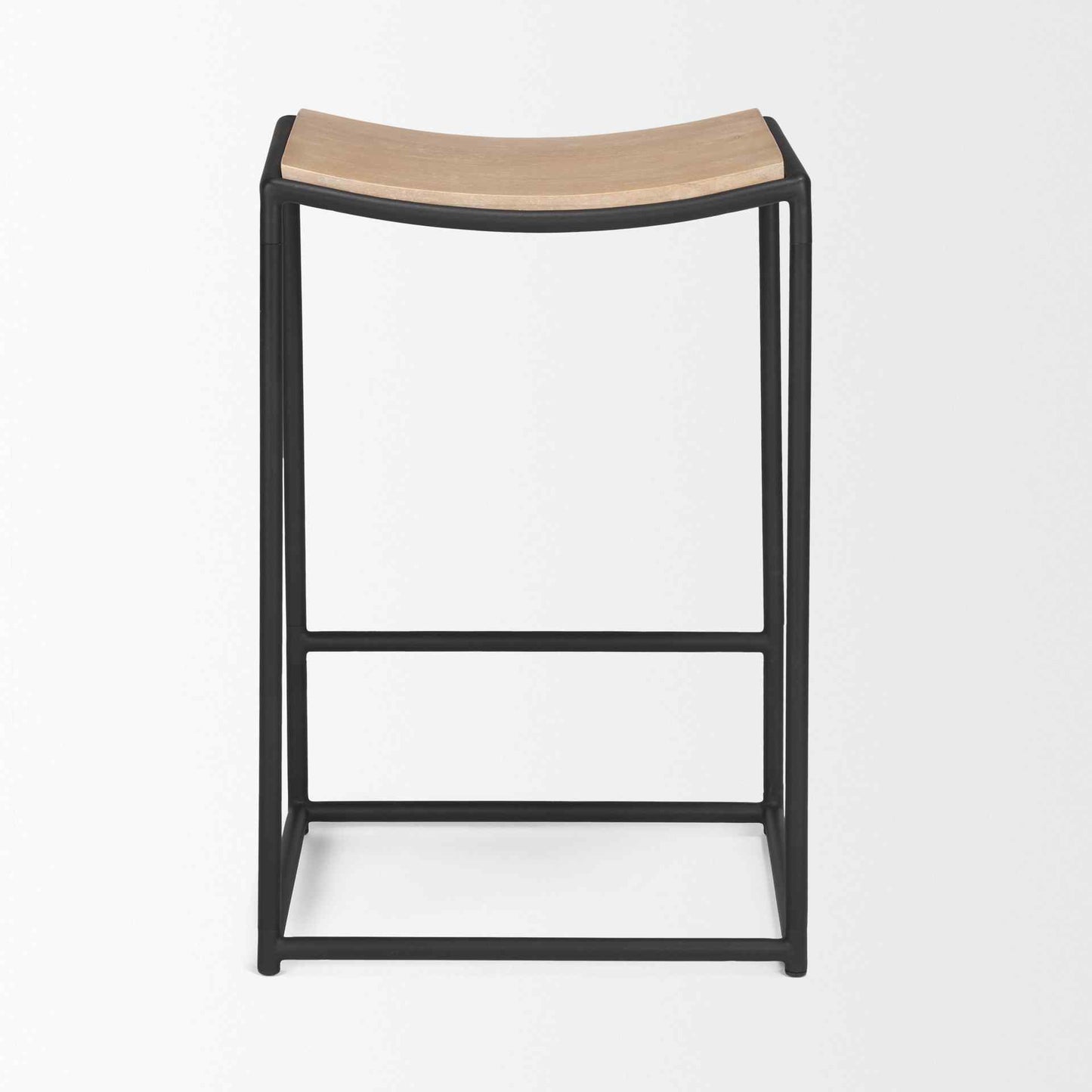 Taniel Light Brown Leather Counter Stool