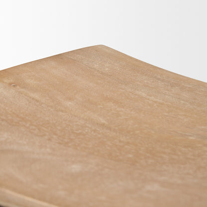 Taniel Light Brown Leather Counter Stool