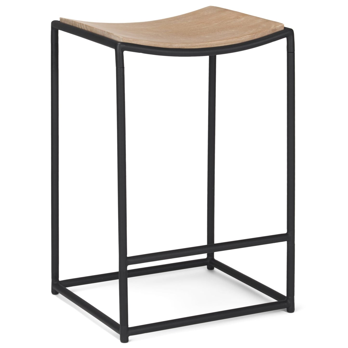 Taniel Light Brown Leather Counter Stool