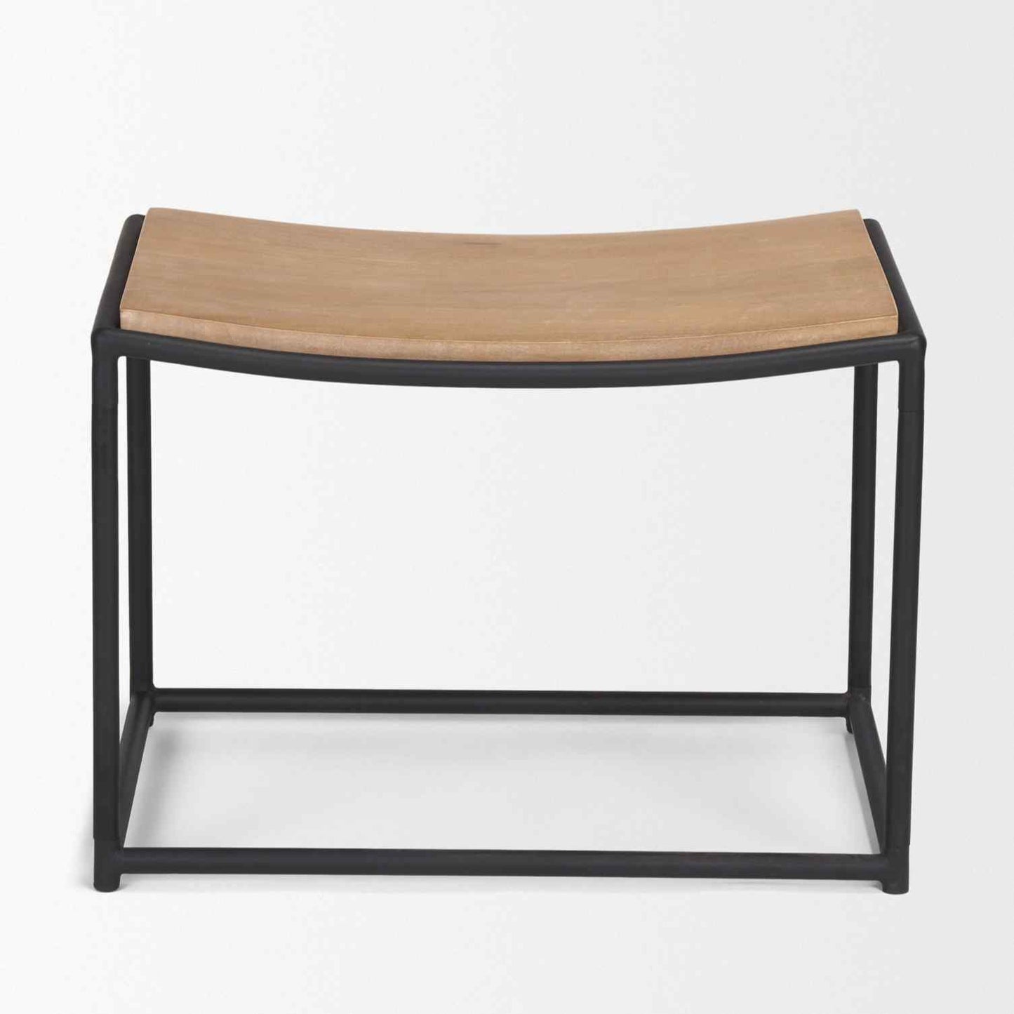 Taniel Light Brown Leather Stool