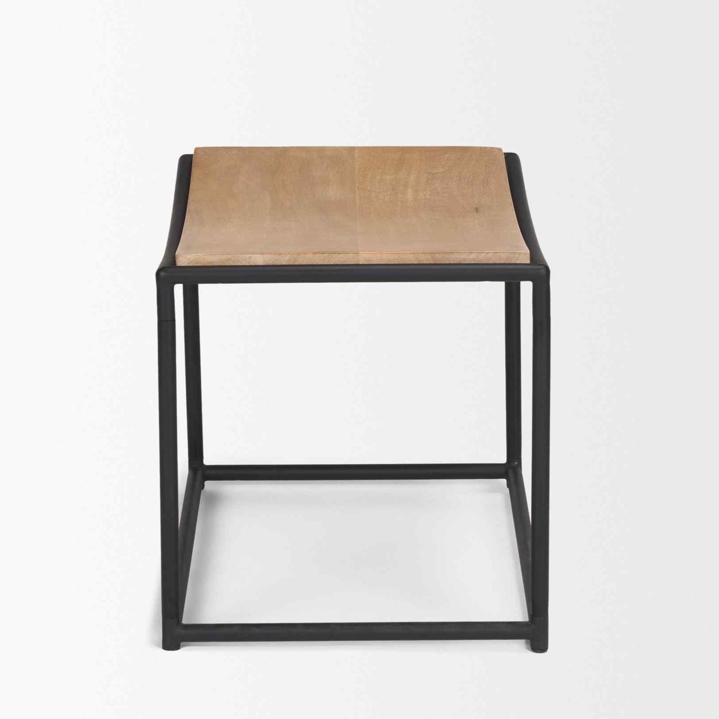 Taniel Light Brown Leather Stool