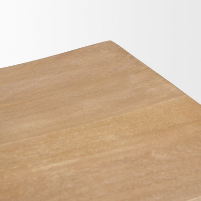 Taniel Light Brown Leather Stool