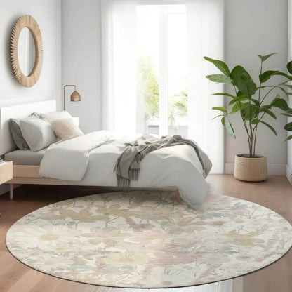 Taniska Ivory Washable Indoor - Outdoor Rug - LOOMLAN - LOOMLAN Rugs - Outdoor Rugs