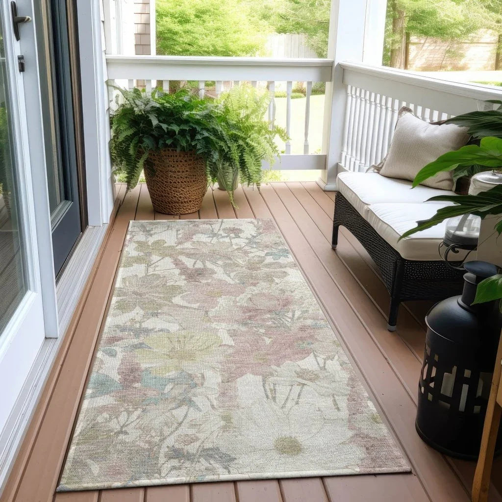 Taniska Ivory Washable Indoor - Outdoor Rug - LOOMLAN - LOOMLAN Rugs - Outdoor Rugs