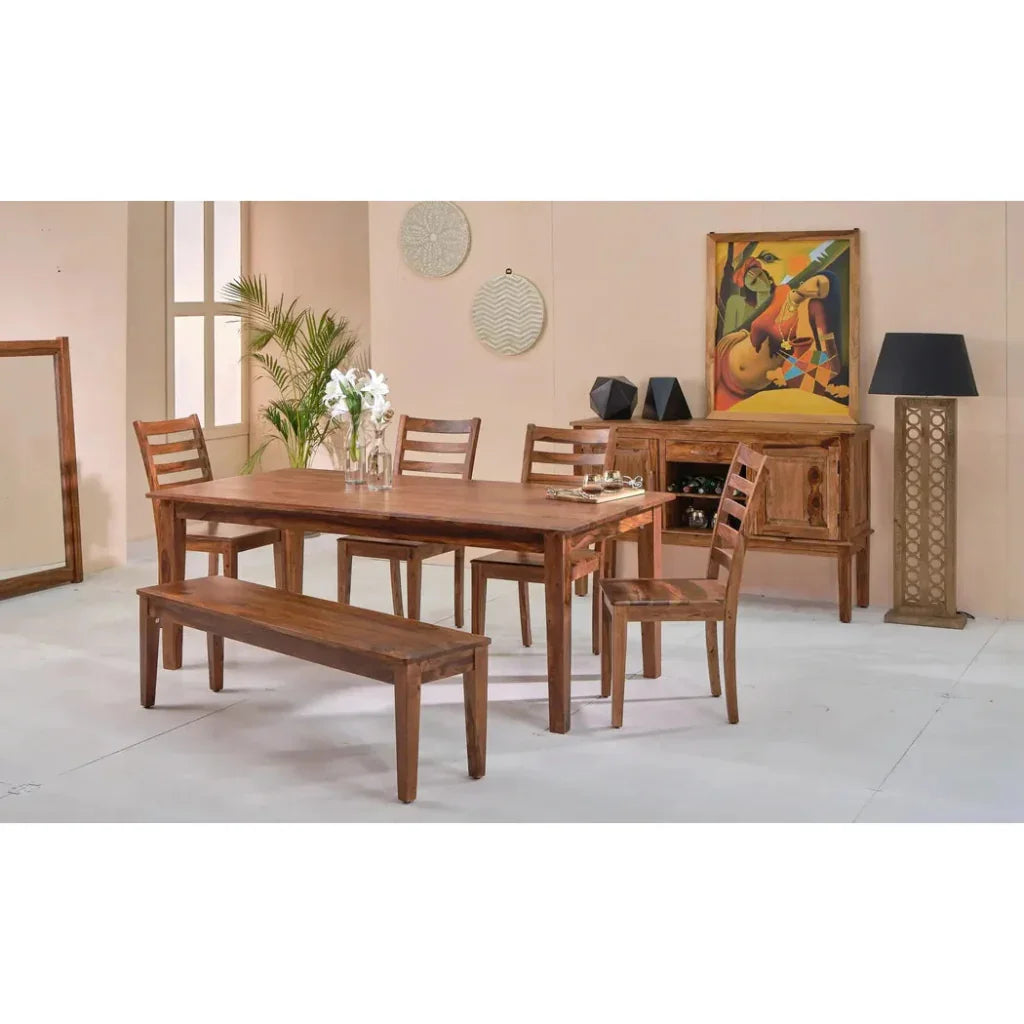 Tanmere Wood Rectangular Dining Table-Dining Tables-LOOMLAN-LOOMLAN