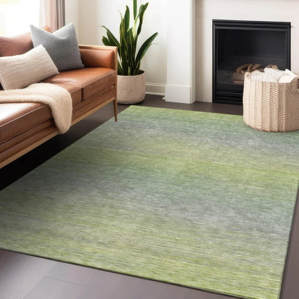 Tanoura Green Washable Indoor - Outdoor Rug - LOOMLAN - LOOMLAN Rugs - Outdoor Rugs