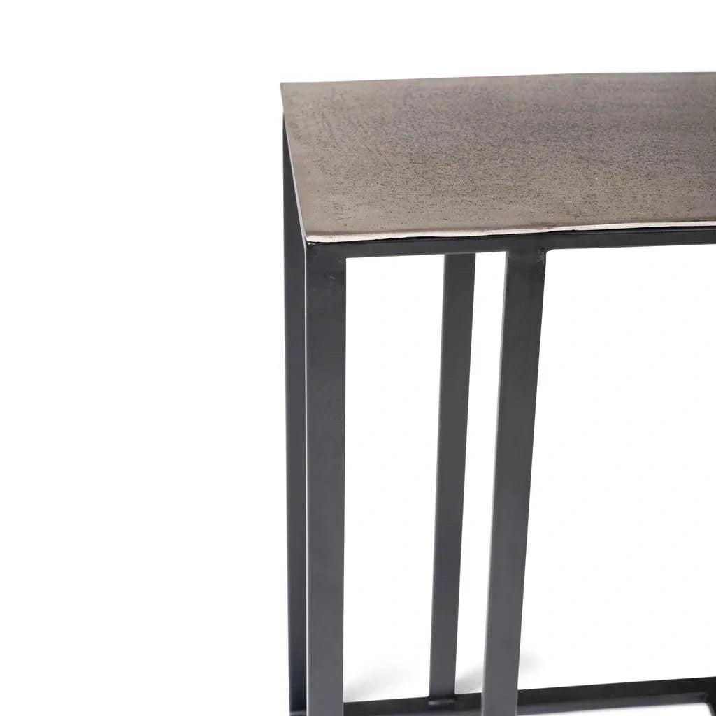 Tanu - C Aluminum Rectangular End Table - LOOMLAN - Urbia - Side Tables