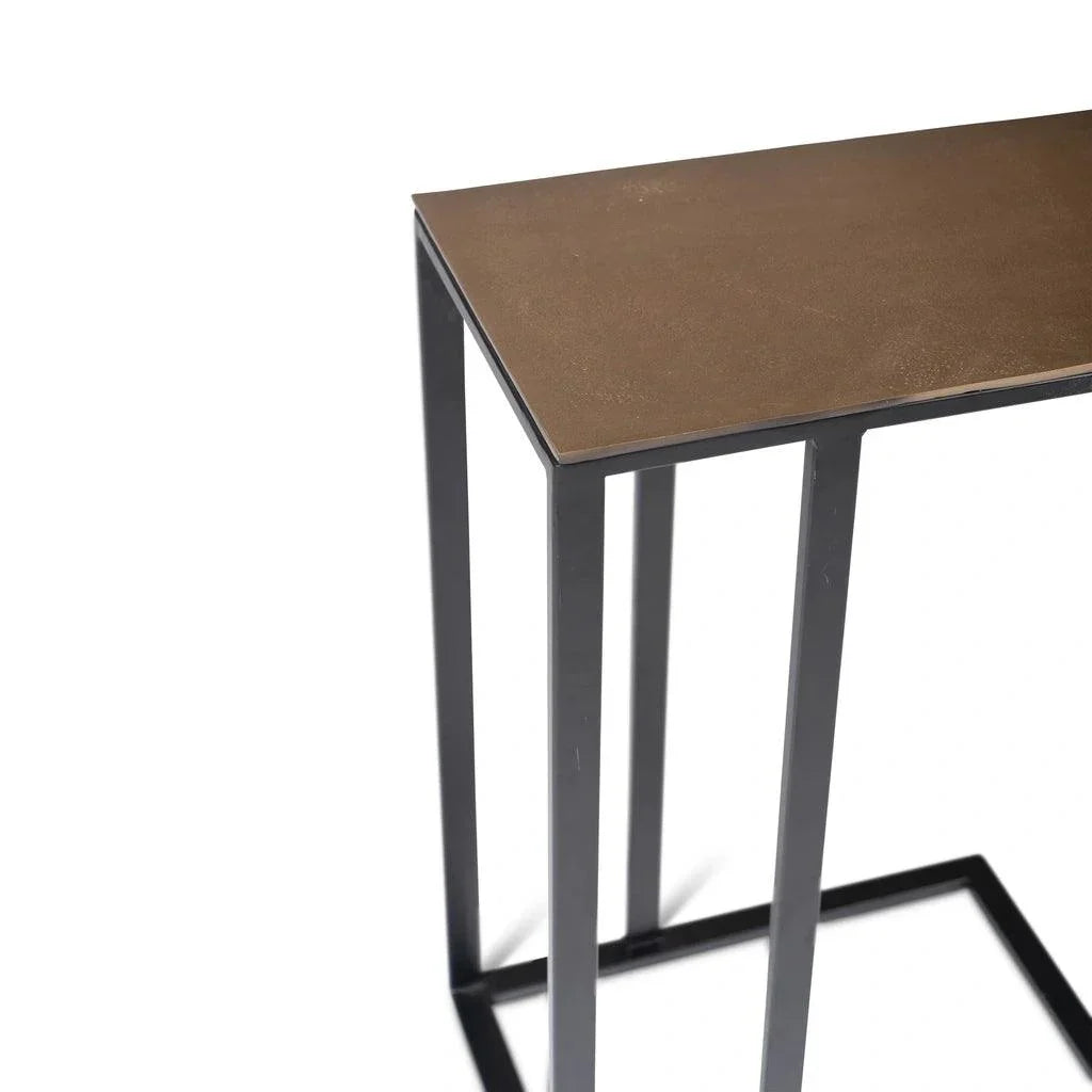 Tanu - C Aluminum Rectangular End Table - LOOMLAN - Urbia - Side Tables