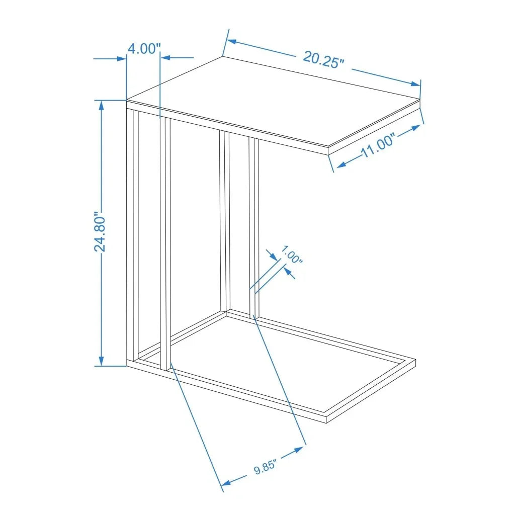 Tanu C Design Enamel Top Rectangular End Table - LOOMLAN - Urbia - Side Tables