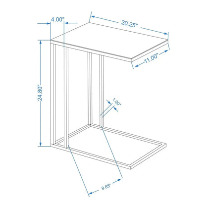 Tanu C Design Enamel Top Rectangular End Table - LOOMLAN - Urbia - Side Tables