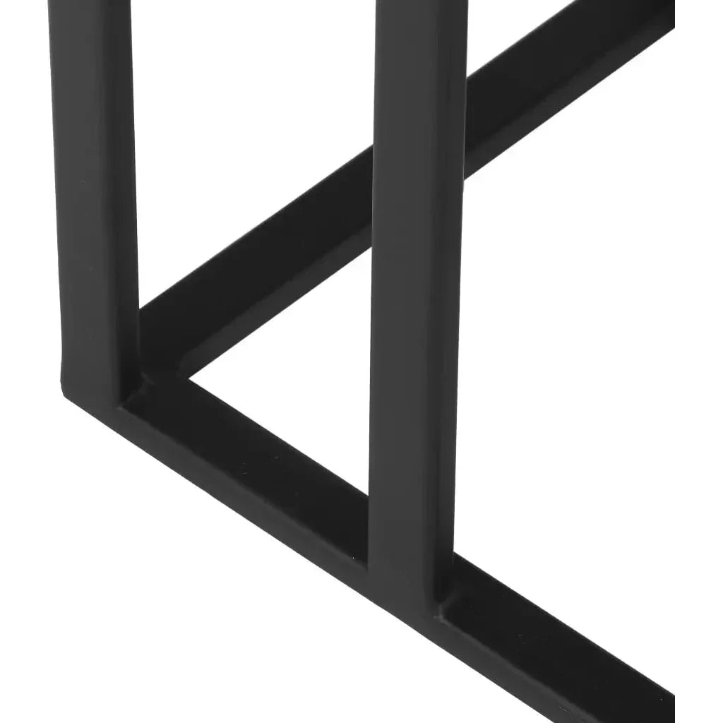 Tanu Iron Framed C Shaped Side Tables - LOOMLAN - Urbia - Side Tables
