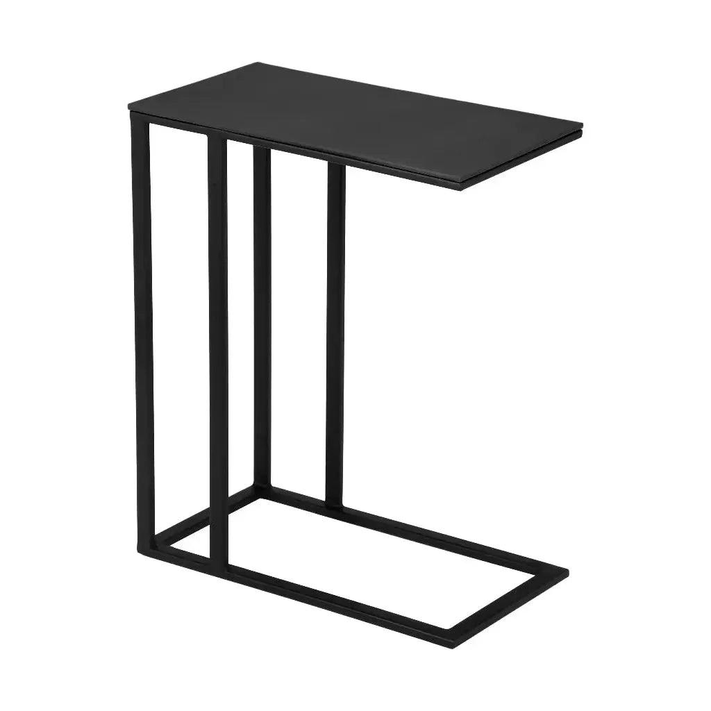 Tanu Iron Framed C Shaped Side Tables - LOOMLAN - Urbia - Side Tables