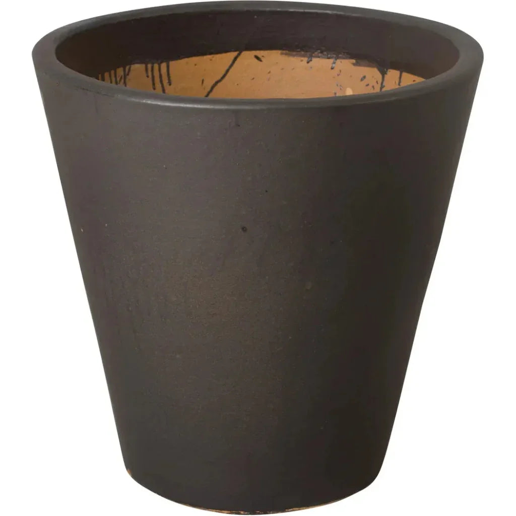Tapered Round Ceramic Planter - LOOMLAN - Emissary - Planters