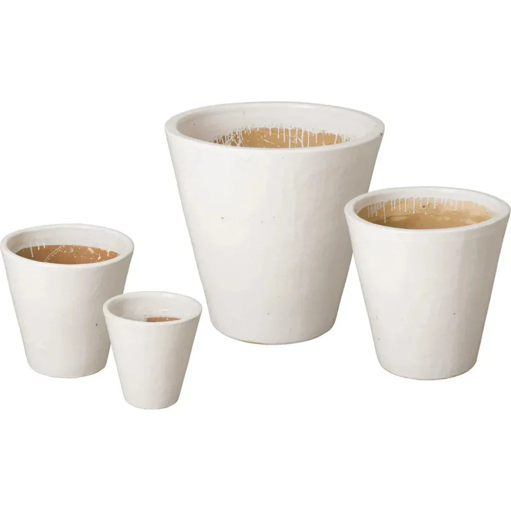 Tapered Round Ceramic Planter - LOOMLAN - Emissary - Planters