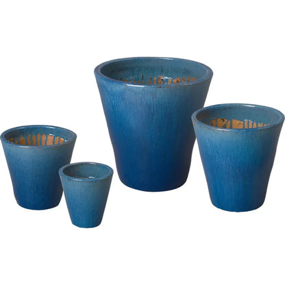 Tapered Round Ceramic Planter - LOOMLAN - Emissary - Planters