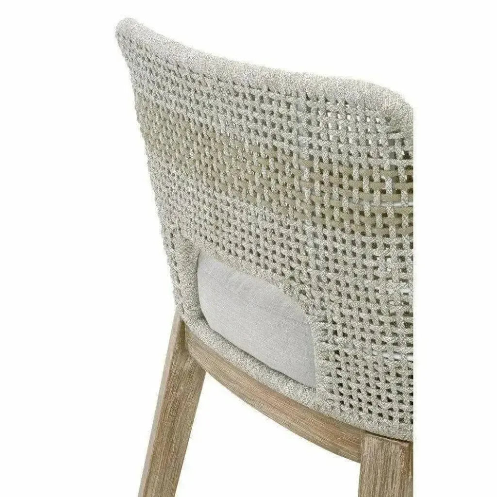 Tapestry Outdoor Barstool Rope & Teak-Outdoor Bar Stools-Essentials For Living-LOOMLAN