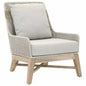 Tapestry Outdoor Club Chair Taupe & White Rope and Teak-Outdoor Lounge Chairs-Essentials For Living-LOOMLAN