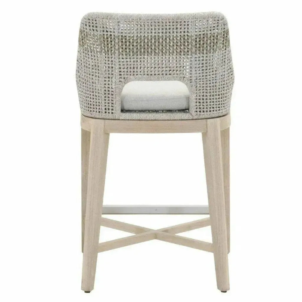 Tapestry Outdoor Counter Stool Rope & Teak-Outdoor Counter Stools-Essentials For Living-LOOMLAN