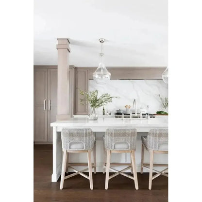 Tapestry Outdoor Counter Stool Rope & Teak-Outdoor Counter Stools-Essentials For Living-LOOMLAN