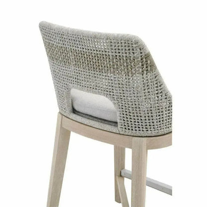 Tapestry Outdoor Counter Stool Rope & Teak-Outdoor Counter Stools-Essentials For Living-LOOMLAN