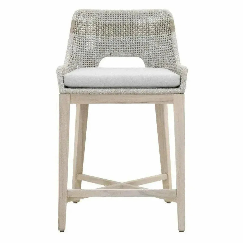 Tapestry Outdoor Counter Stool Rope & Teak-Outdoor Counter Stools-Essentials For Living-LOOMLAN
