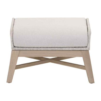 Tapestry Olefin Fabric Outdoor Footstool