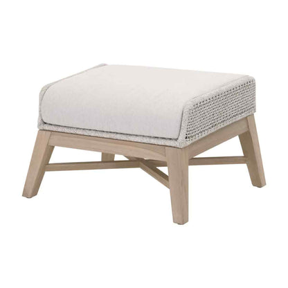 Tapestry Olefin Fabric Outdoor Footstool