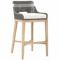 Tapestry Wood Frame Dove Rope Barstool - LOOMLAN - Essentials For Living - Bar Stools