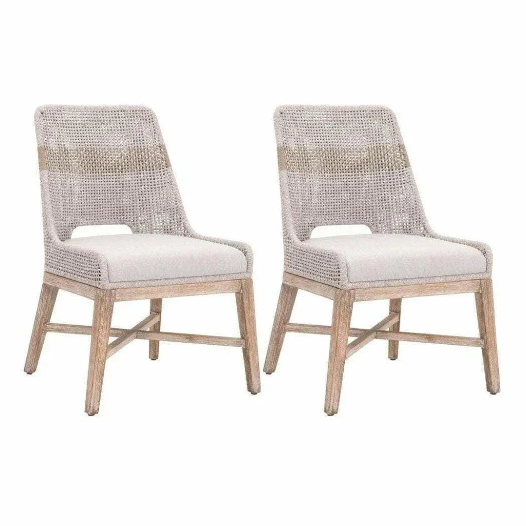 Tapestry Woven Rope Armless Dining Chair 2PC - LOOMLAN - Essentials For Living - Dining Chairs