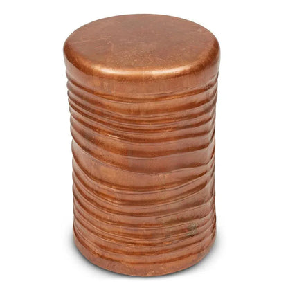 Tara Reclaimed Aluminum Stool - LOOMLAN - Urbia - Poufs and Stools