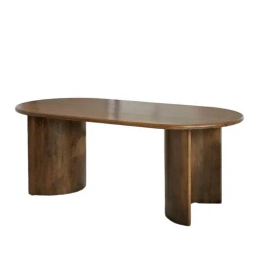 Tarniel Wooden Oval Dining Table-Dining Tables-LOOMLAN-LOOMLAN