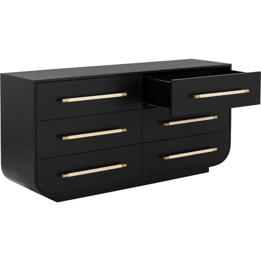 Tarrant Dresser Black Raffia Handles - LOOMLAN - SUNPAN - Dressers