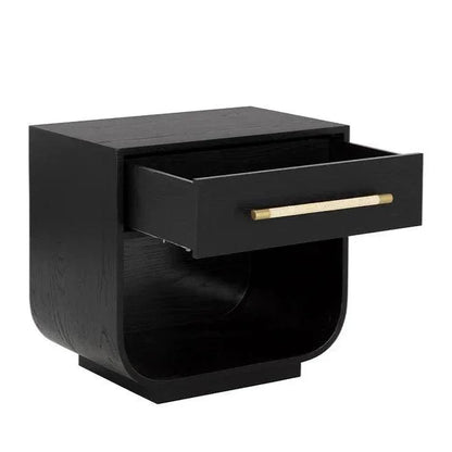 Tarrant Nightstand Black Raffia Handle - LOOMLAN - SUNPAN - Nightstands