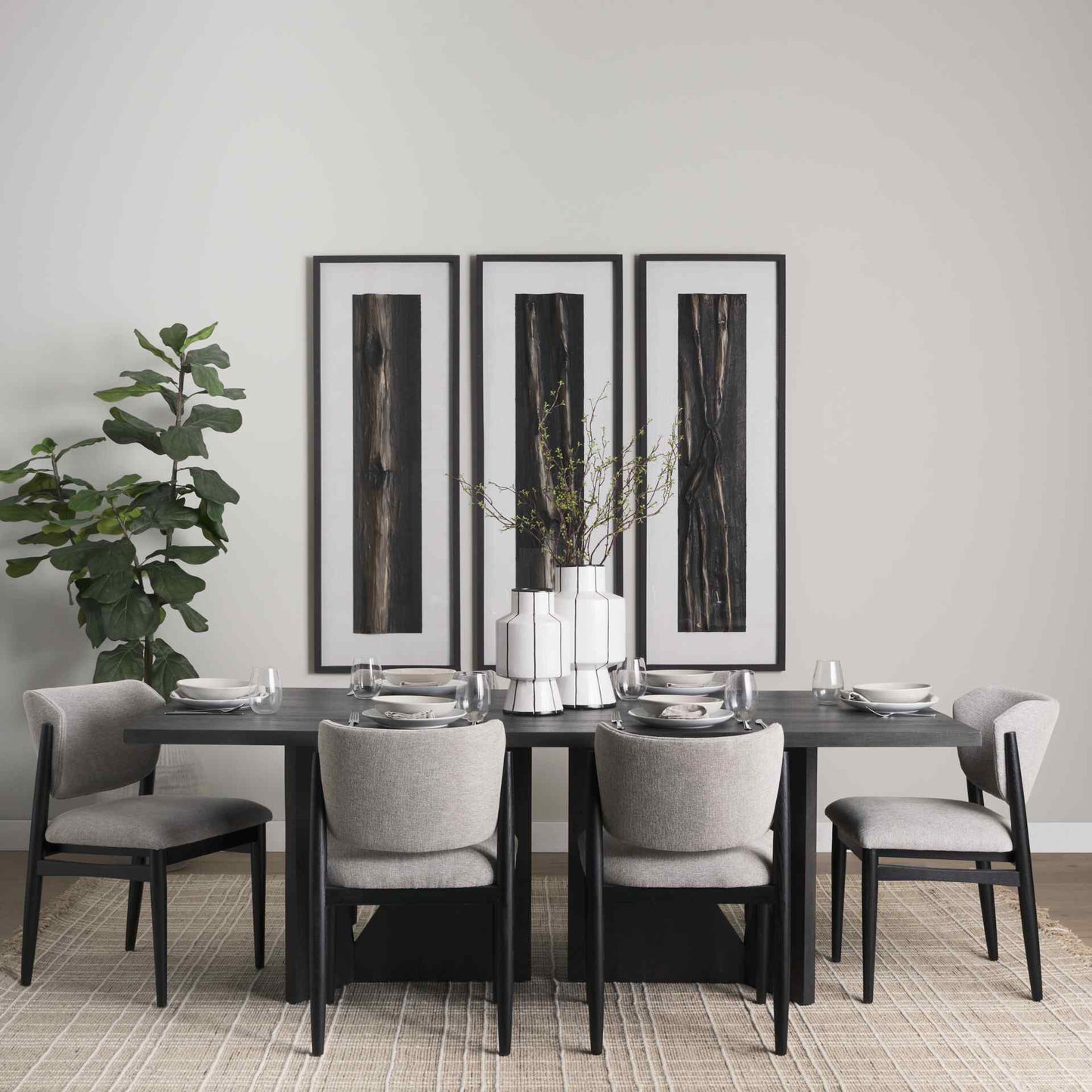 Tarro Wooden Rectangular Dining Table-Dining Tables-Mercana-LOOMLAN