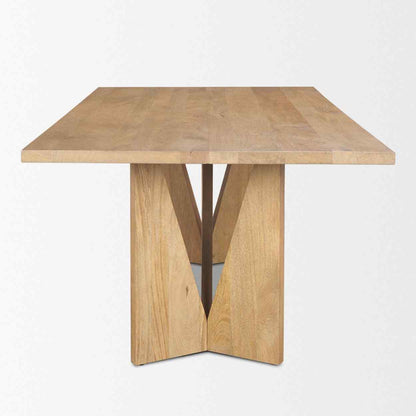 Tarro Wooden Rectangular Dining Table-Dining Tables-Mercana-LOOMLAN